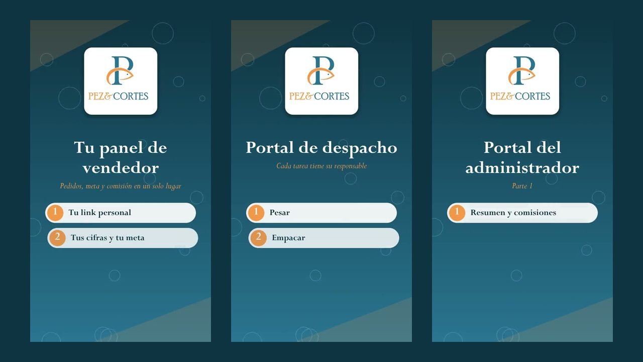 Sitio web de Pez y Cortes · Utópicos Studios