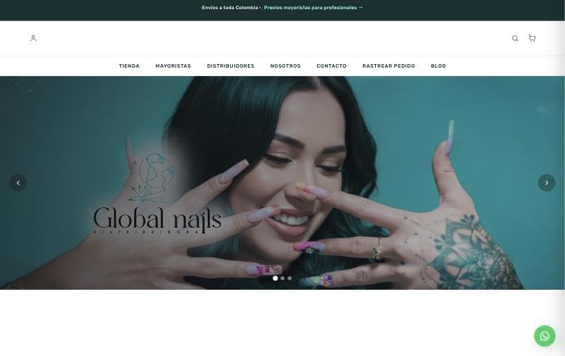 Sitio web de Global Nails · Utópicos Studios