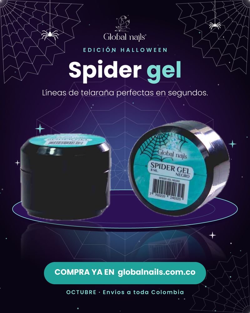 Pieza de campaña Halloween para Global Nails: Spider gel