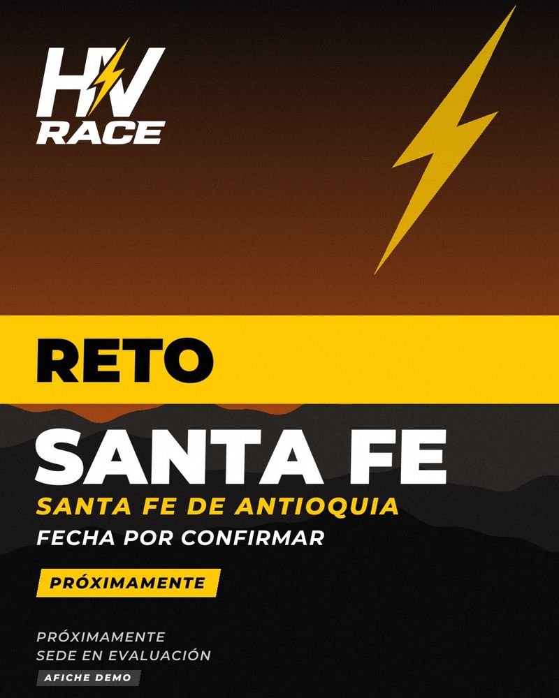 Pieza gráfica de reto para HV RACE: Santa Fe